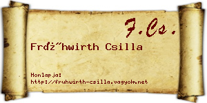 Frühwirth Csilla névjegykártya