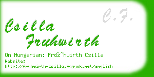 csilla fruhwirth business card